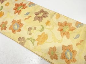 佐賀錦　唐花模様織り出し　袋帯